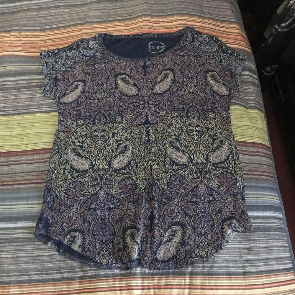 Lucky Brand Paisley T Shirt